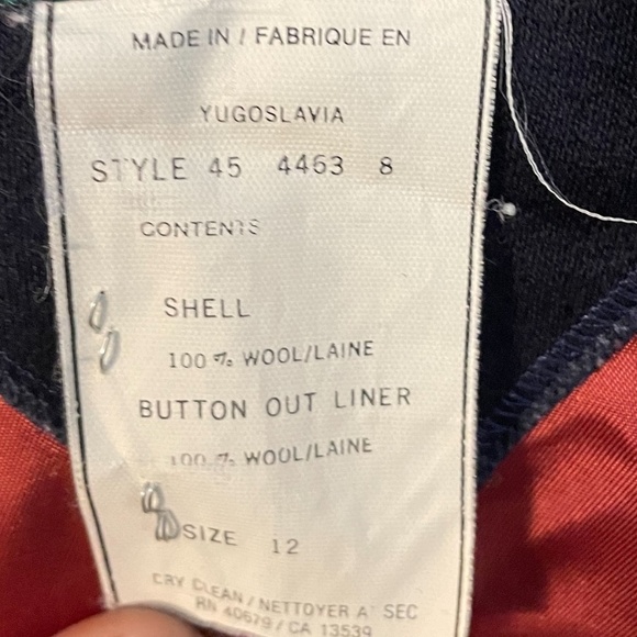 Harve‎ Benard Wool Women's Trench Coat, Navy Blue, Size 12 - Picture 10 of 14